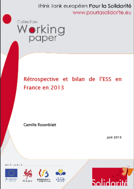 image couverture Rétrospective et bilan de l’ESS en France en 2013