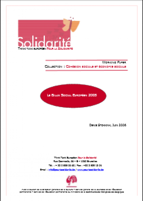 image couverture le bilan social européen 2005