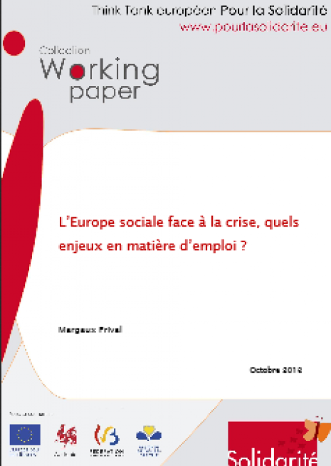 image couverture europe sociale face à la crise quels enjeux en matière d'emploi